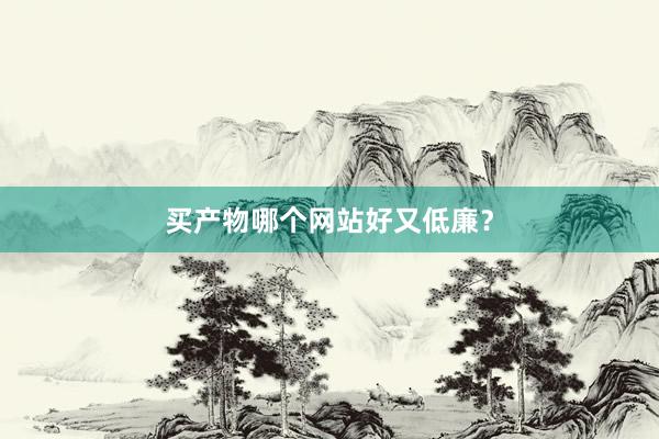 买产物哪个网站好又低廉？